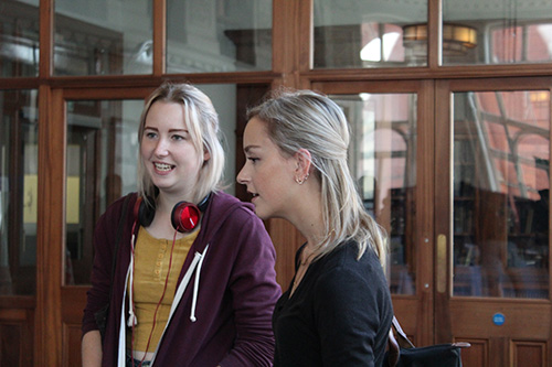 Students at the student induction event