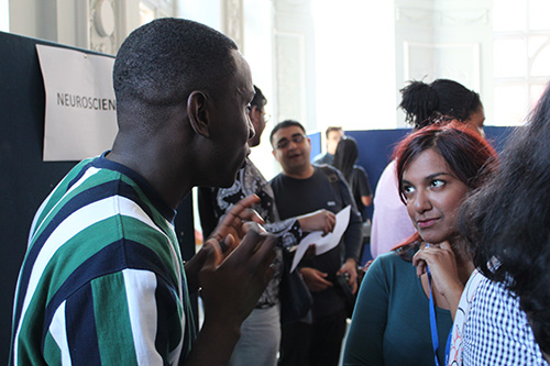 Students at the student induction event