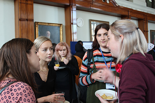 Students at the student induction event