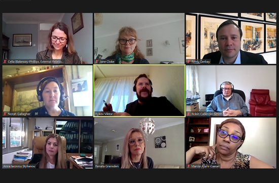 9 people on a zoom call