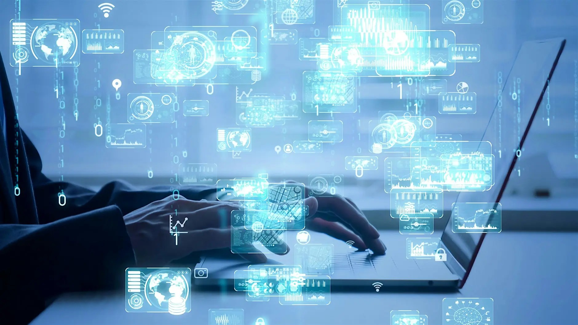 Hands at a computer