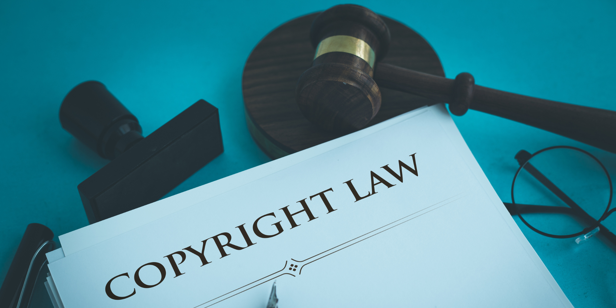 Sheet of paper stating 'Copyright Law'