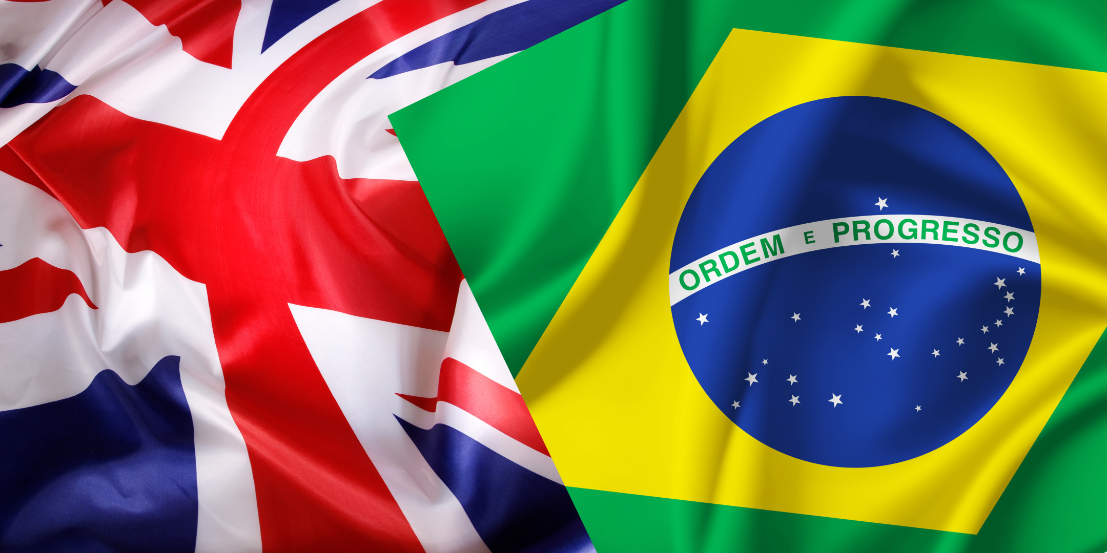 UK and Brazil flags