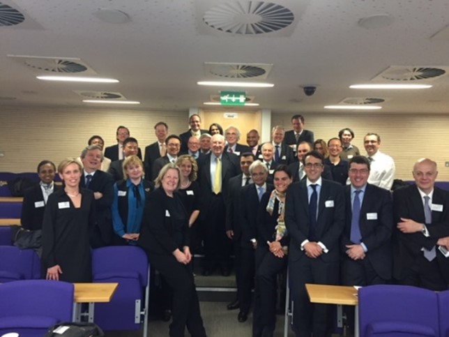 Professor Joseph J Norton with CCLS staff and students in the ground floor lecture theatre.
