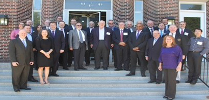 Professor Joseph J Norton with CCLS staff at the Charterhouse Square campus.