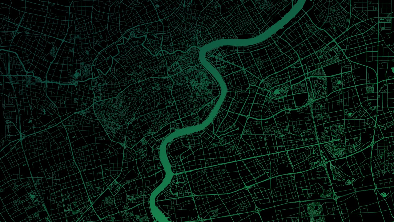 A series of interconnected rivers