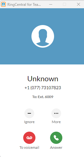 Receiving a call 1