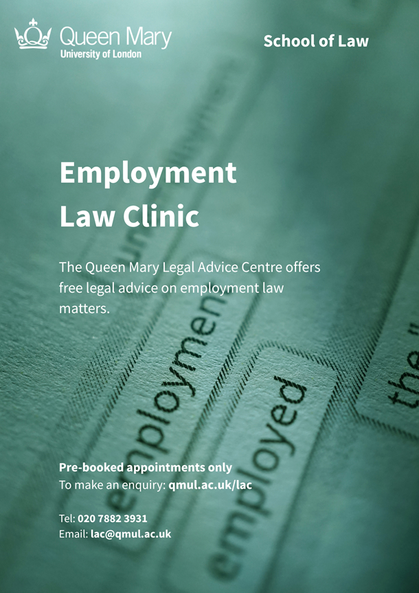 QMLAC Employment Law Clinic Poster