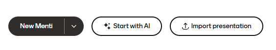 Create new Menti with AI screen shot